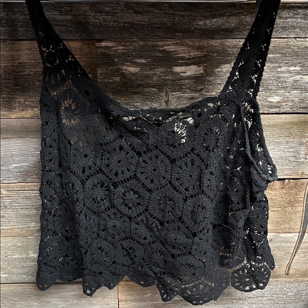Torrid Black Crochet Camisole